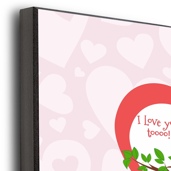 Valentine Owls 12x12 Wood Print - Closeup