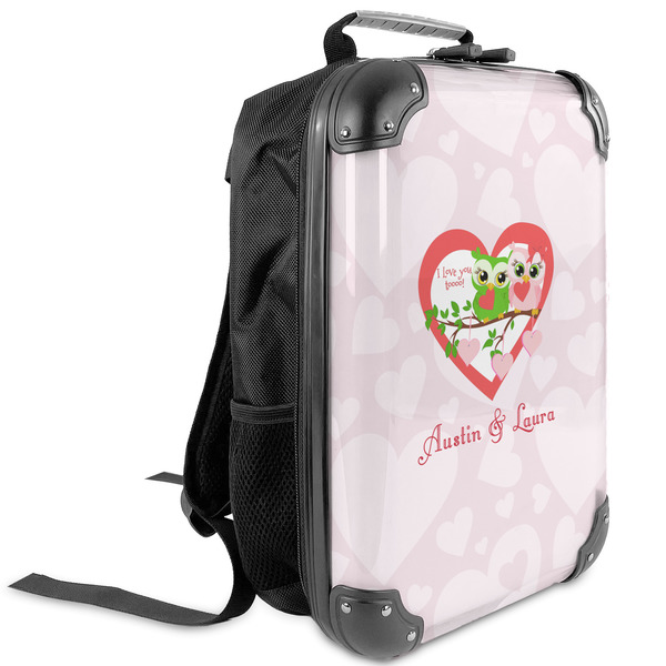 Custom Valentine Owls Kids Hard Shell Backpack (Personalized)