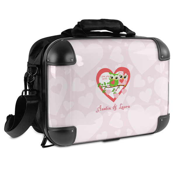 Custom Valentine Owls Hard Shell Briefcase - 15" (Personalized)