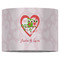 Valentine Owls 16" Drum Lampshade - FRONT (Fabric)