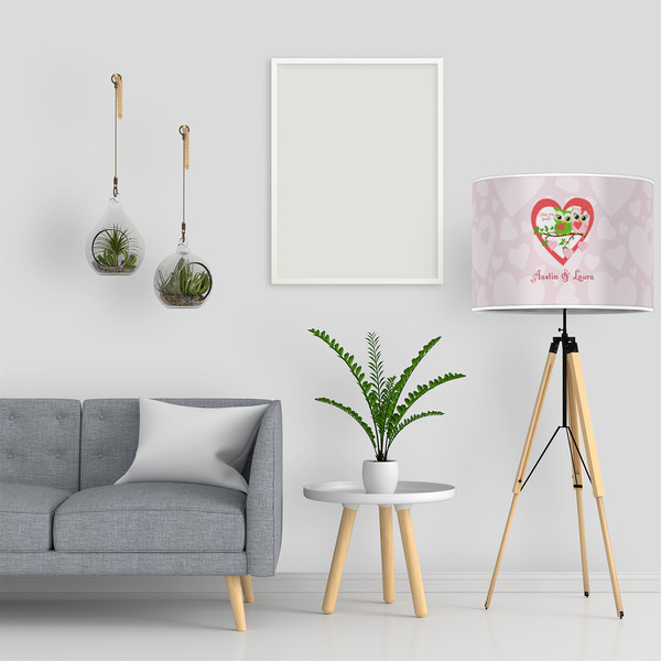 Valentine Owls 16" Drum Lampshade - LIFESTYLE