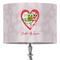 Valentine Owls 16" Drum Lampshade - ON STAND (Fabric)