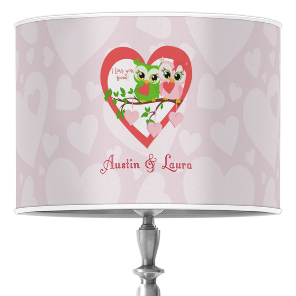 Custom Valentine Owls Drum Lamp Shade (Personalized)