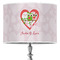 Valentine Owls 16" Drum Lampshade - ON STAND (Poly Film)