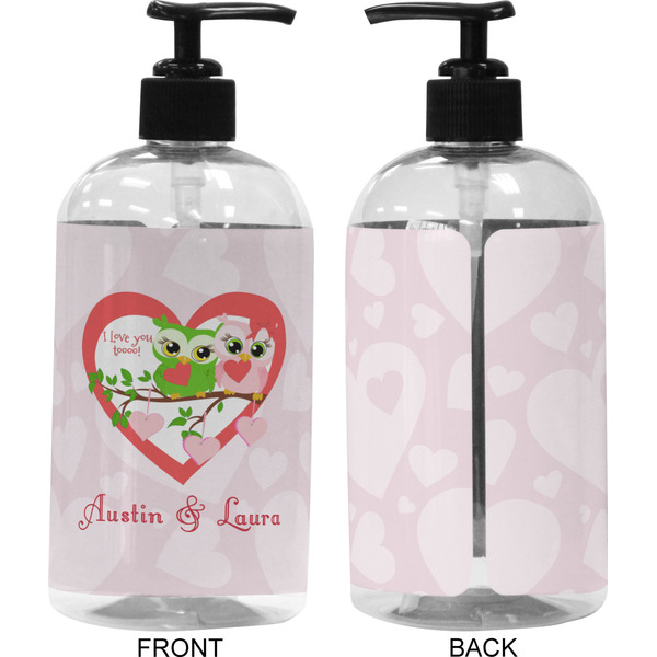 Valentine Owls 16 oz Plastic Liquid Dispenser (Approval)