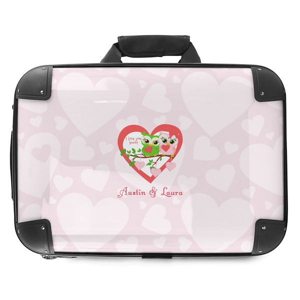 Custom Valentine Owls Hard Shell Briefcase - 18" (Personalized)