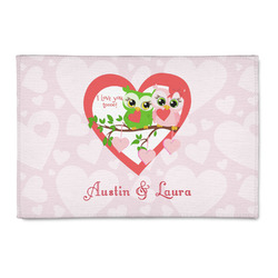 Valentine Owls 2' x 3' Indoor Area Rug (Personalized)