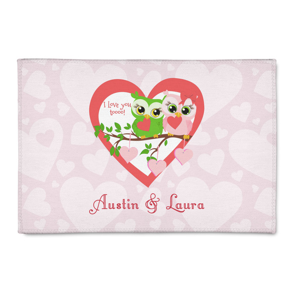 Custom Valentine Owls 2' x 3' Indoor Area Rug (Personalized)