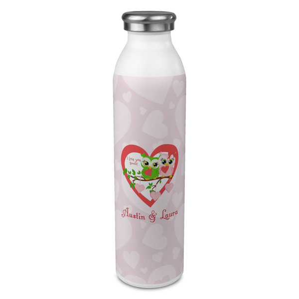 Custom Valentine Owls 20oz Stainless Steel Water Bottle - Full Print (Personalized)