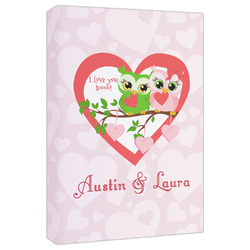 Valentine Owls Canvas Print - 20x30 (Personalized)
