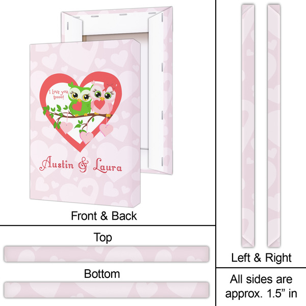 Valentine Owls 20x30 - Canvas Print - Approval