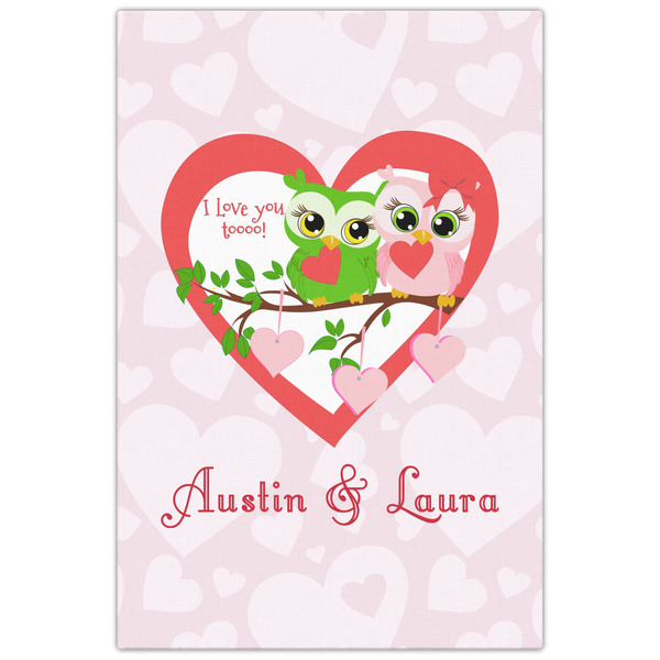 Valentine Owls 20x30 - Canvas Print - Front View