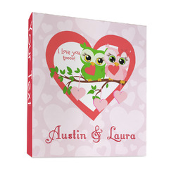 Valentine Owls 3 Ring Binder - Full Wrap - 1" (Personalized)