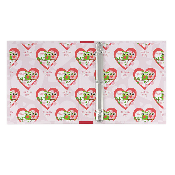 Valentine Owls 3 Ring Binders - Full Wrap - 1" - OPEN INSIDE
