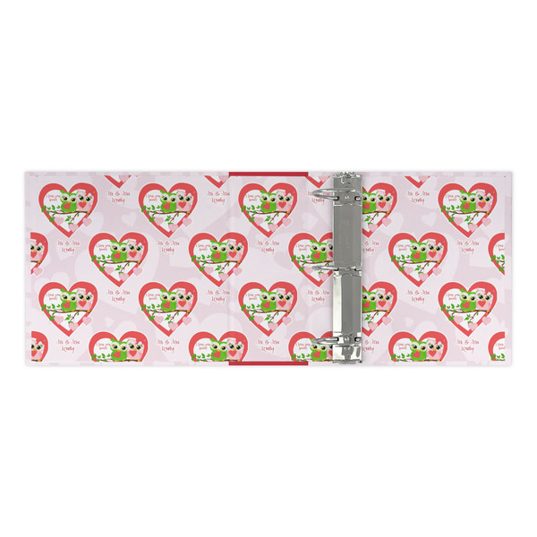 Valentine Owls 3 Ring Binders - Full Wrap - 3" - OPEN INSIDE