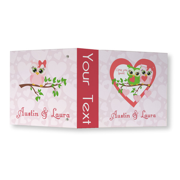 Valentine Owls 3 Ring Binders - Full Wrap - 3" - OPEN OUTSIDE