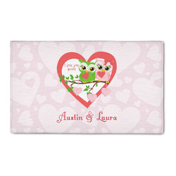 Valentine Owls 3' x 5' Patio Rug (Personalized)
