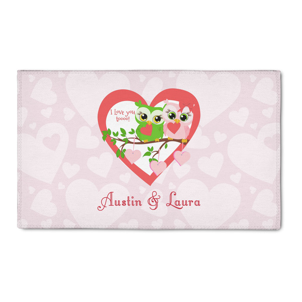 Custom Valentine Owls 3' x 5' Patio Rug (Personalized)