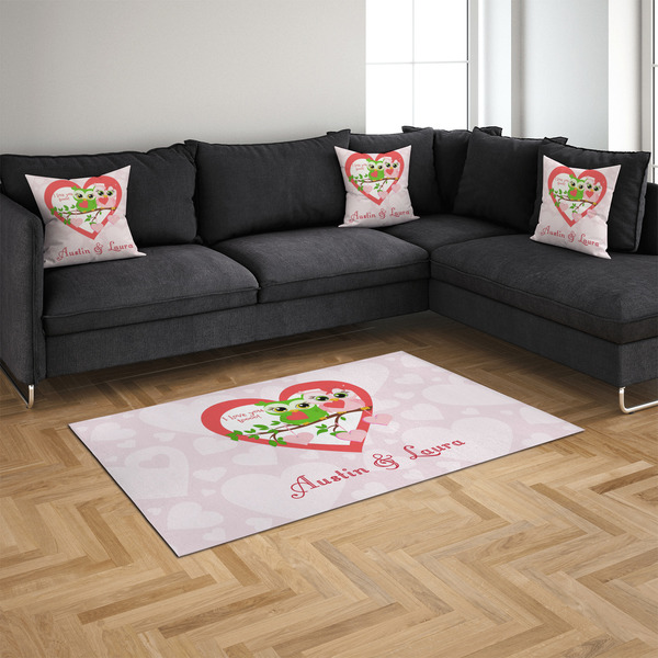 Valentine Owls 4'x6' Indoor Area Rugs - IN CONTEXT