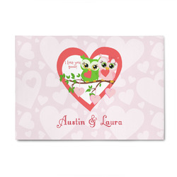 Valentine Owls 4' x 6' Patio Rug (Personalized)