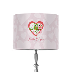 Valentine Owls 8" Drum Lamp Shade - Fabric (Personalized)