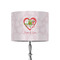 Valentine Owls 8" Drum Lampshade - ON STAND (Fabric)