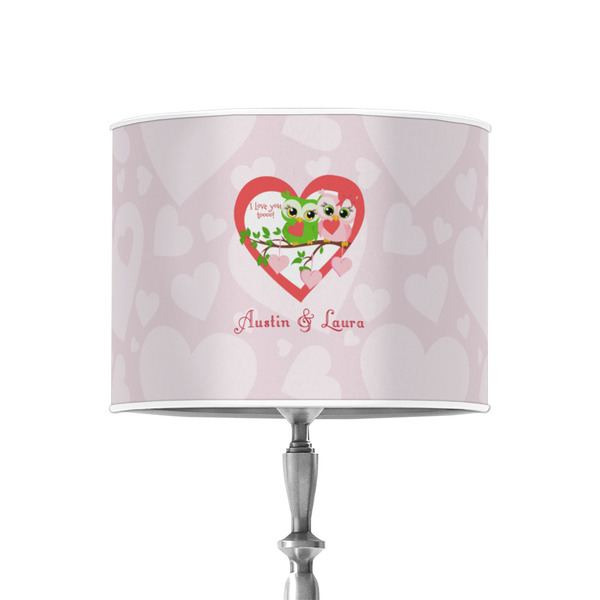 Custom Valentine Owls 8" Drum Lamp Shade - Poly-film (Personalized)