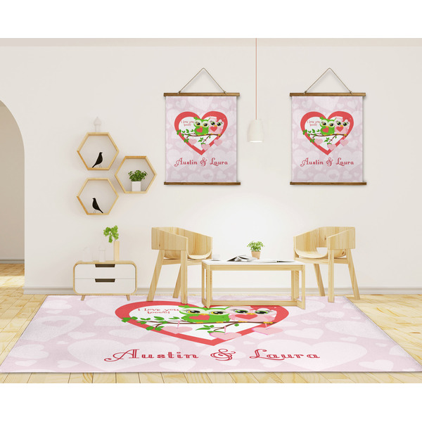 Valentine Owls 8'x10' Indoor Area Rugs - IN CONTEXT