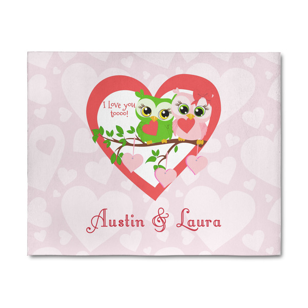 Custom Valentine Owls 8' x 10' Patio Rug (Personalized)