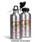 Valentine Owls Aluminum Water Bottle - Alternate lid options