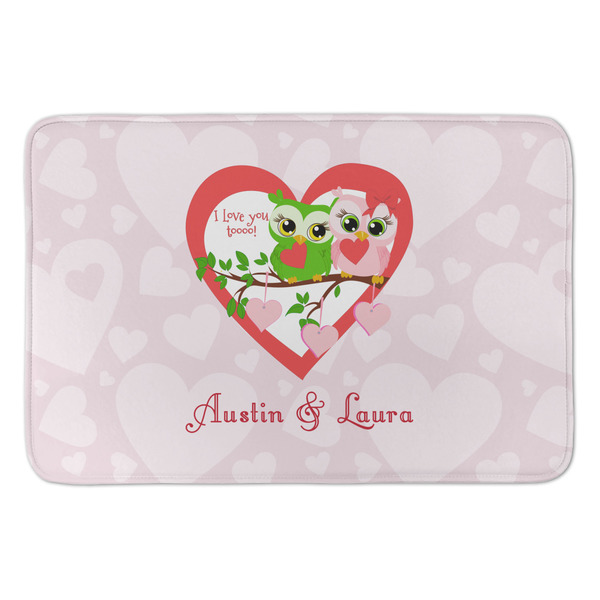 Custom Valentine Owls Anti-Fatigue Kitchen Mat (Personalized)