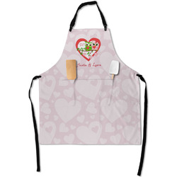 Valentine Owls Apron With Pockets w/ Couple's Names