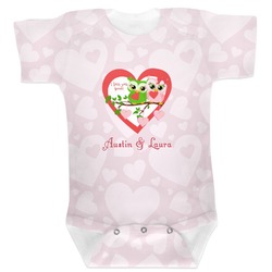 Valentine Owls Baby Bodysuit 6-12 (Personalized)