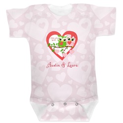 Valentine Owls Baby Bodysuit 3-6 (Personalized)