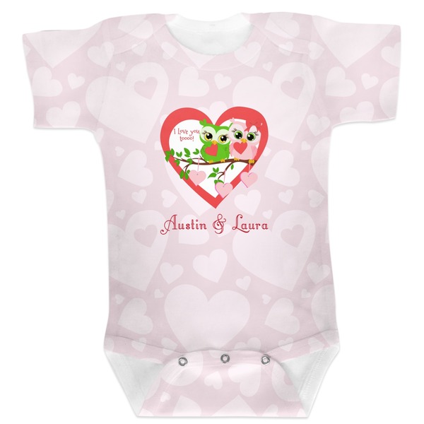 Custom Valentine Owls Baby Bodysuit 6-12 (Personalized)