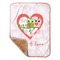 Valentine Owls Baby Sherpa Blanket - Corner Showing Soft