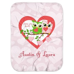 Valentine Owls Baby Swaddling Blanket (Personalized)