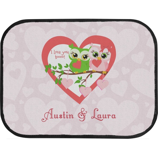 Valentine Owls Back Seat Car Mat