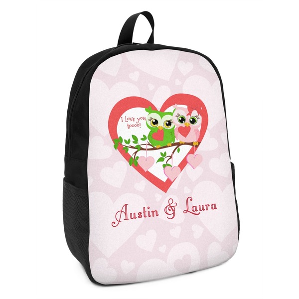 Custom Valentine Owls Kids Backpack (Personalized)