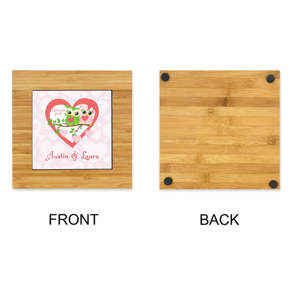 Valentine Owls Bamboo Trivet with 6" Tile - APPROVAL