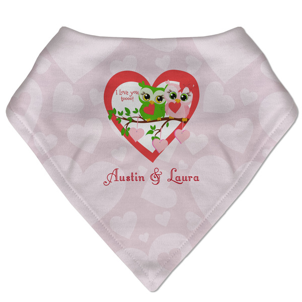 Custom Valentine Owls Bandana Bib (Personalized)