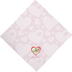 Valentine Owls Dog Bandana Scarf w/ Couple's Names