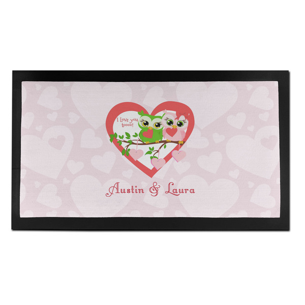 Custom Valentine Owls Bar Mat - Small (Personalized)