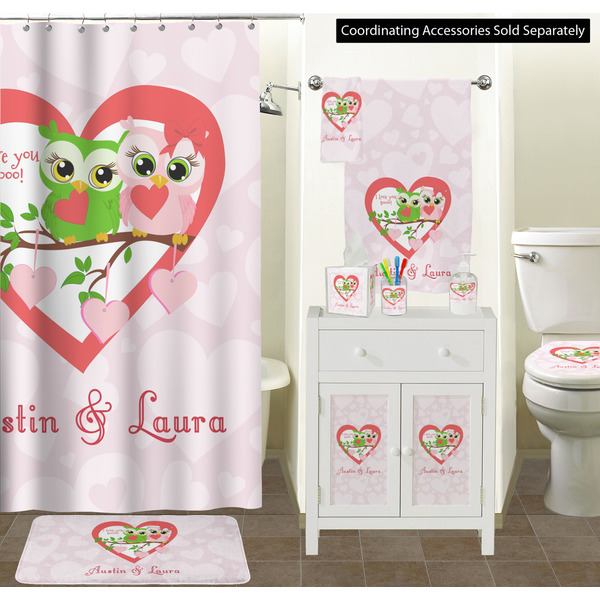 Valentine Owls Bathroom Scene