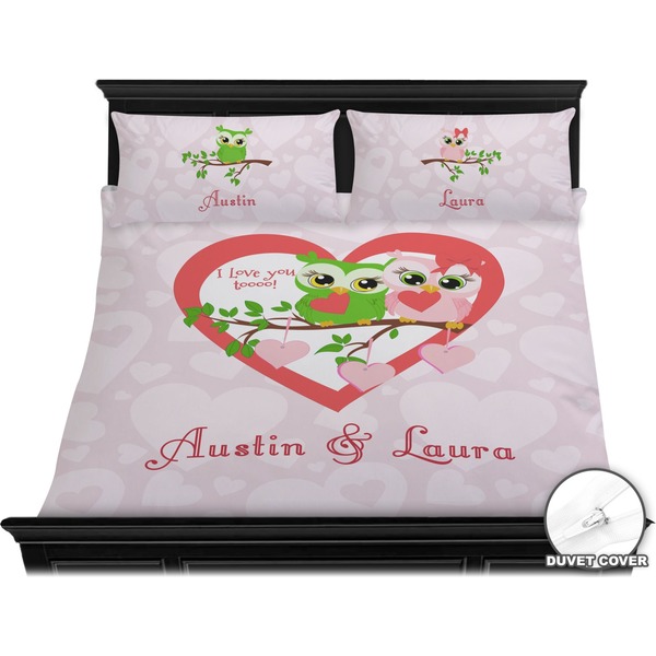 Valentine Owls Bedding Set (King) - Duvet