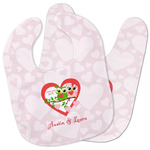 Valentine Owls Baby Bib w/ Couple's Names
