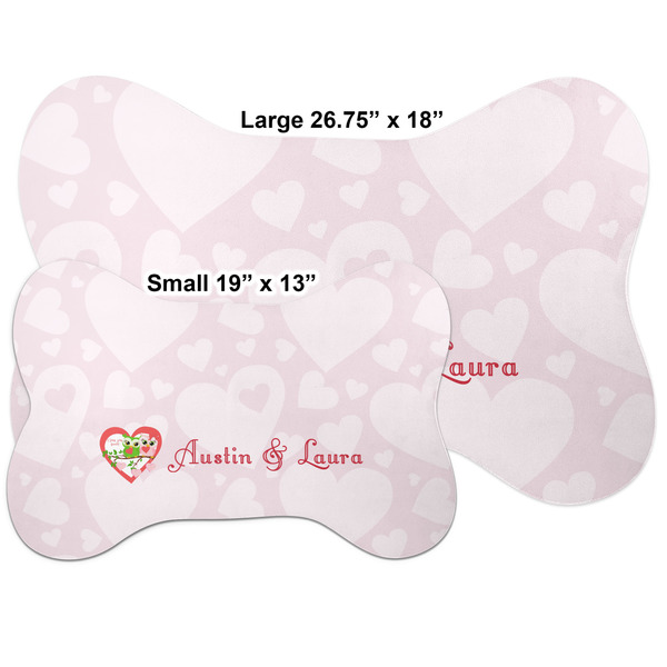 Valentine Owls Bone Shaped Mat Comparison