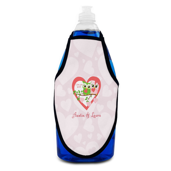 Valentine Owls Bottle Apron - Soap - FRONT