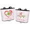 Valentine Owls Bucket Totes w/ Genuine Leather Trim - Regular - Front and Back - Apvl