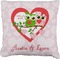 Valentine Owls Burlap Pillow 18"